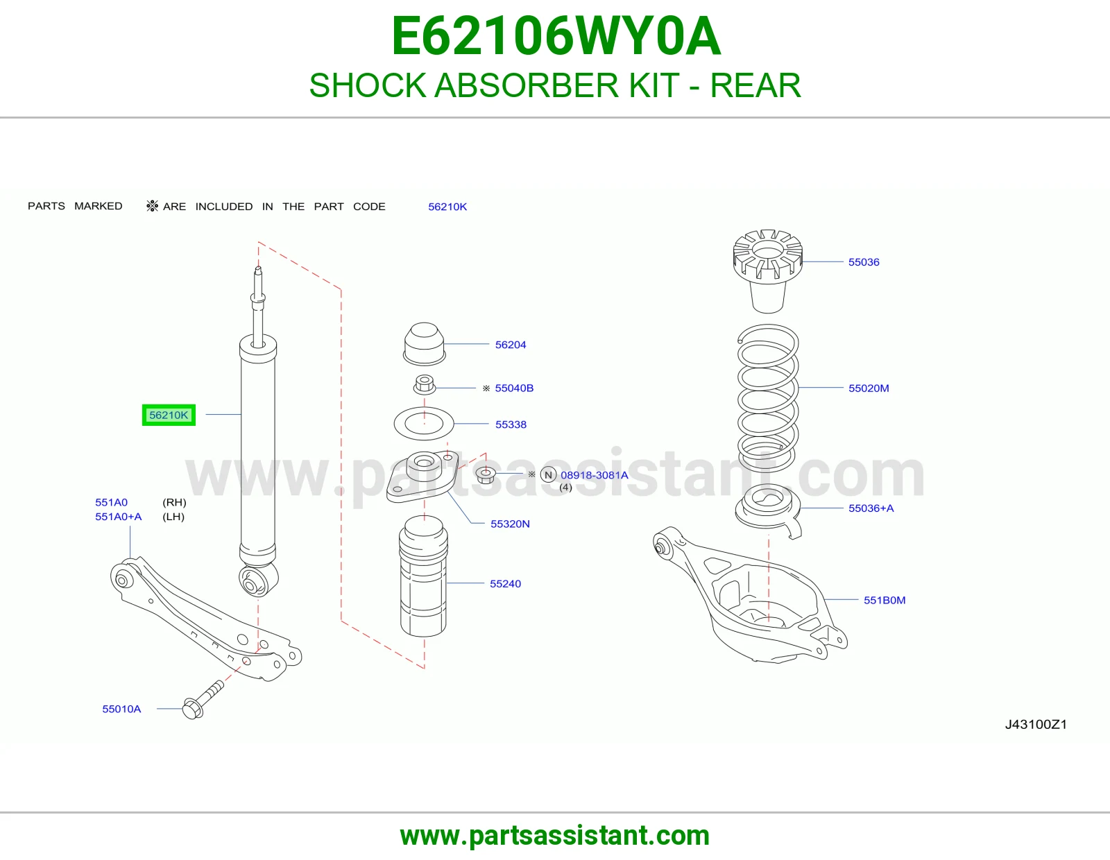 SHOCK ABSORBER KIT - REAR