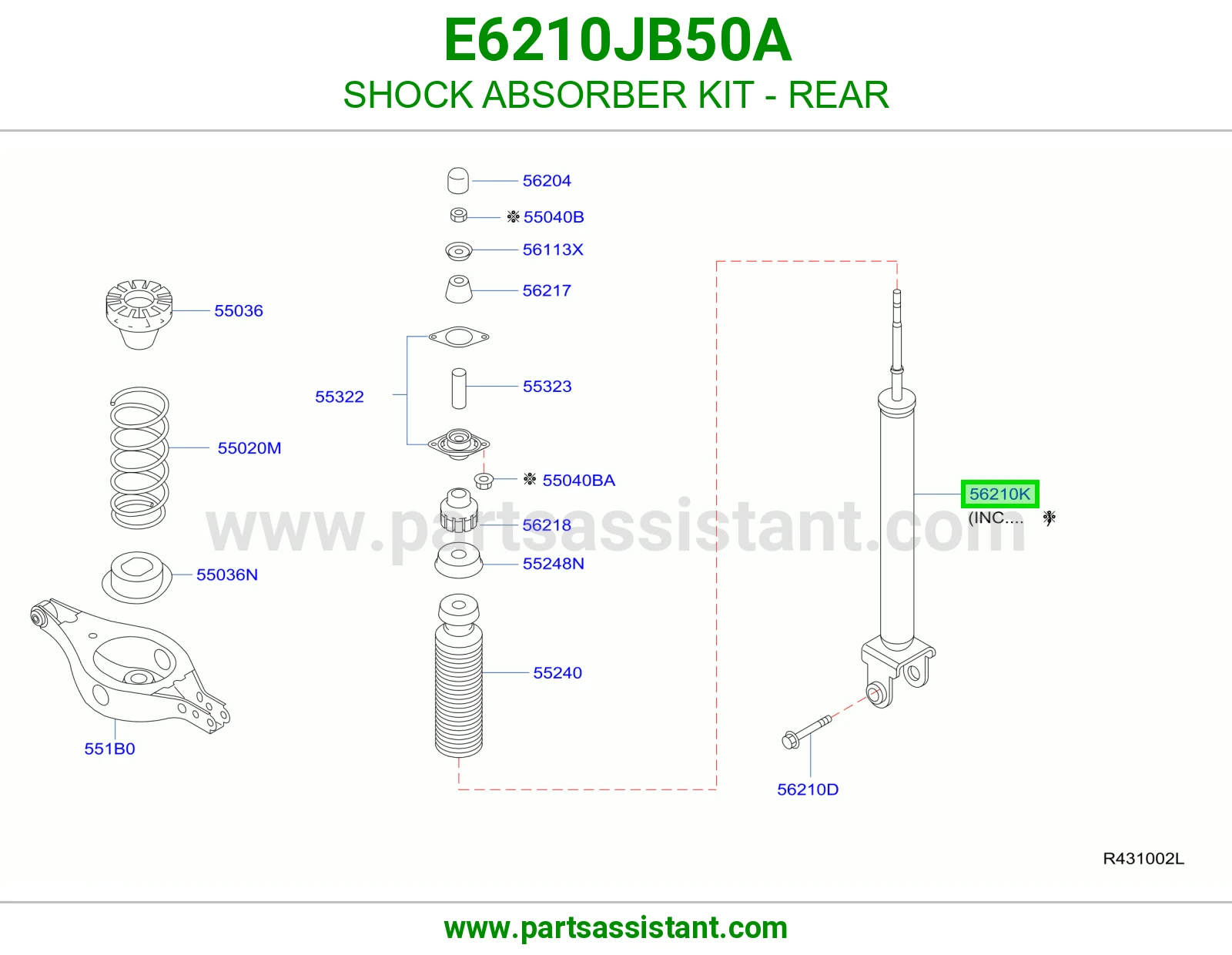 SHOCK ABSORBER KIT - REAR