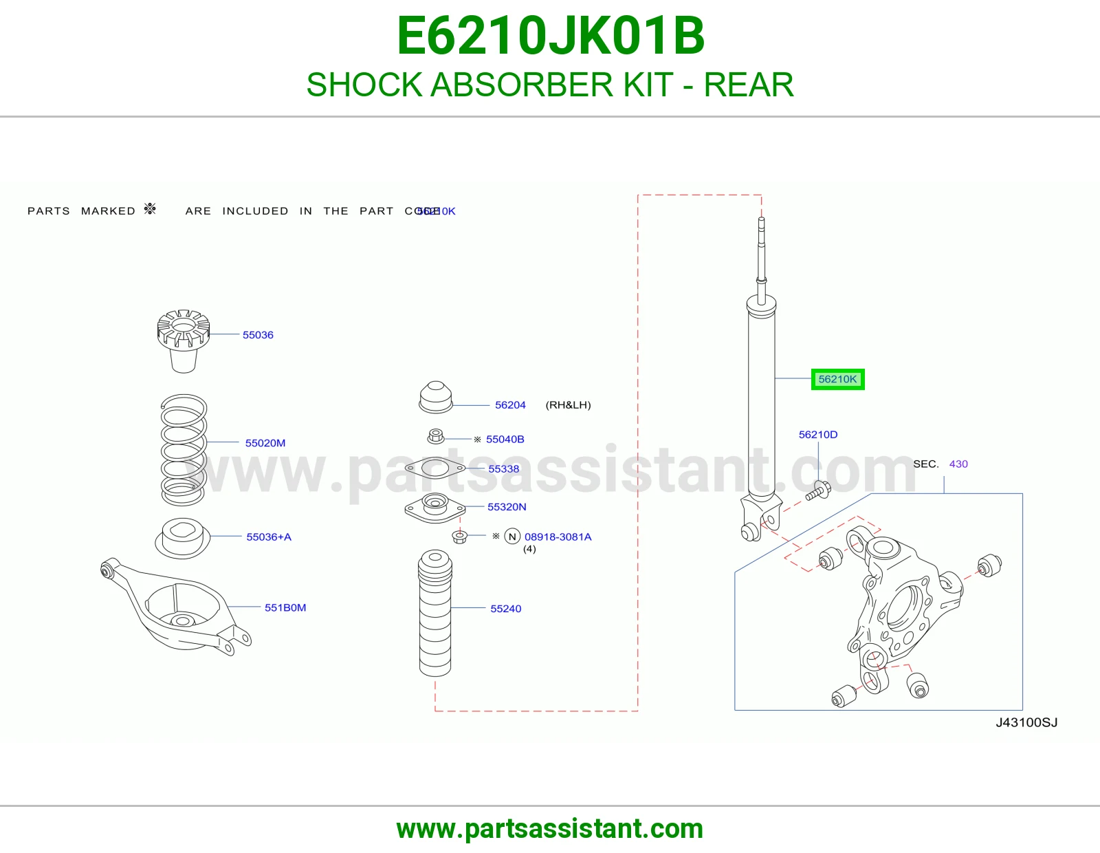 SHOCK ABSORBER KIT - REAR