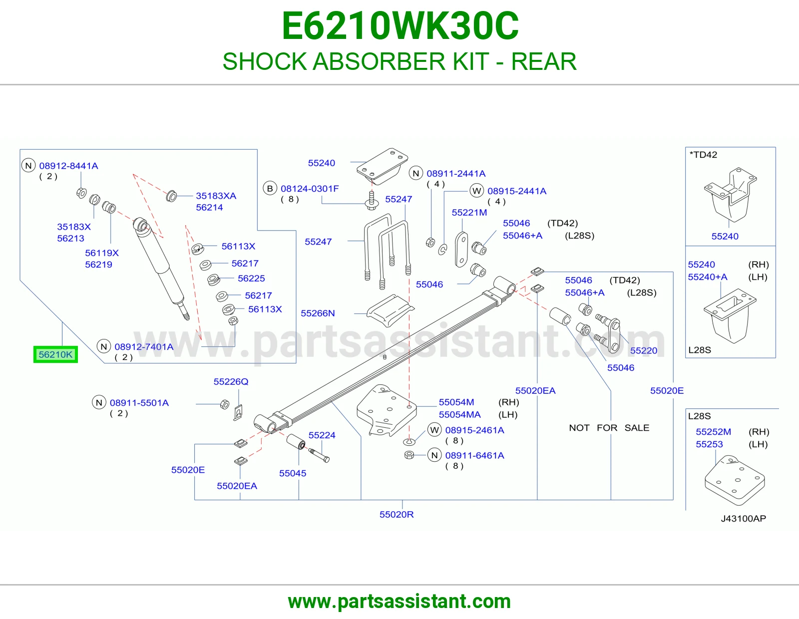 SHOCK ABSORBER KIT - REAR