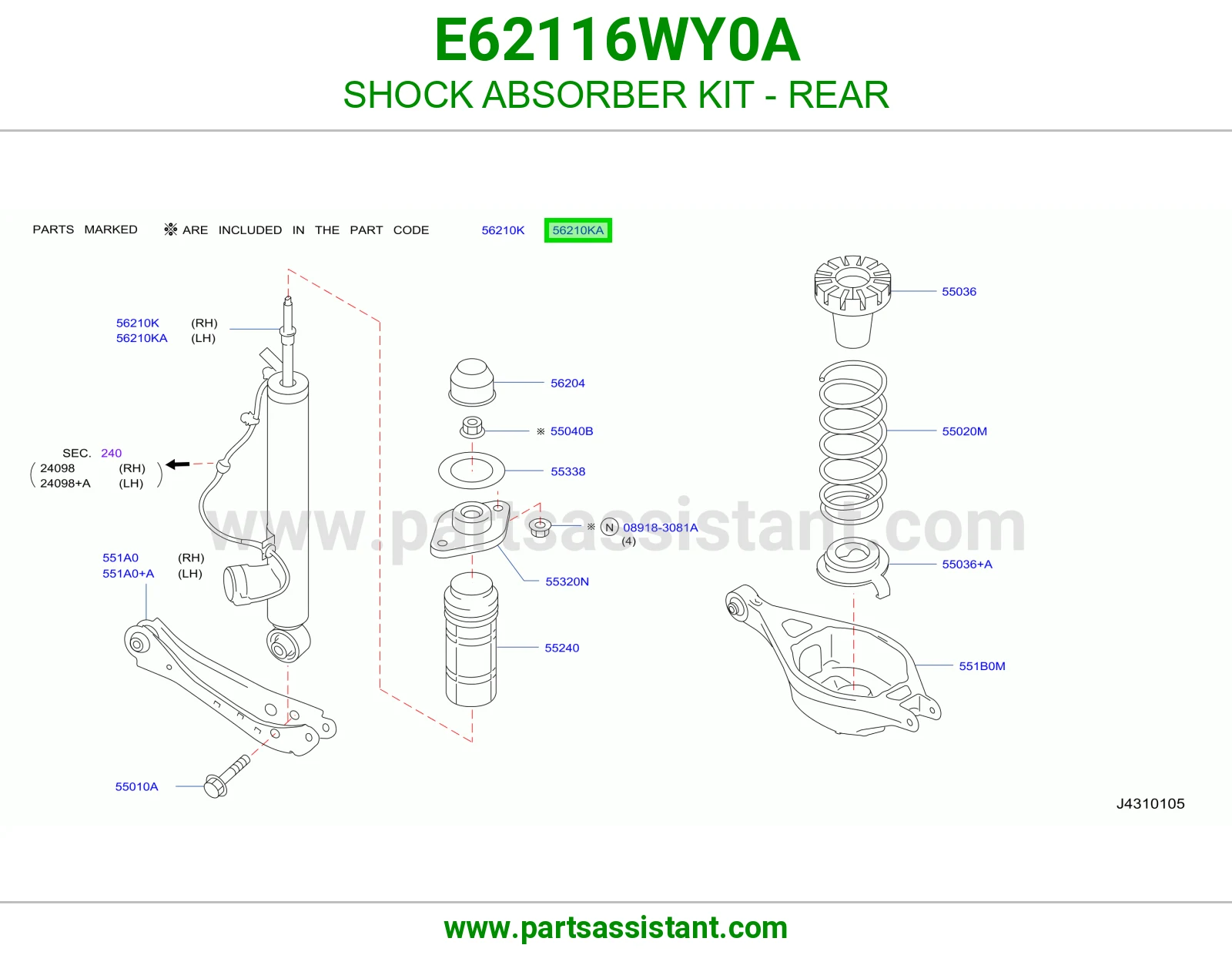 SHOCK ABSORBER KIT - REAR