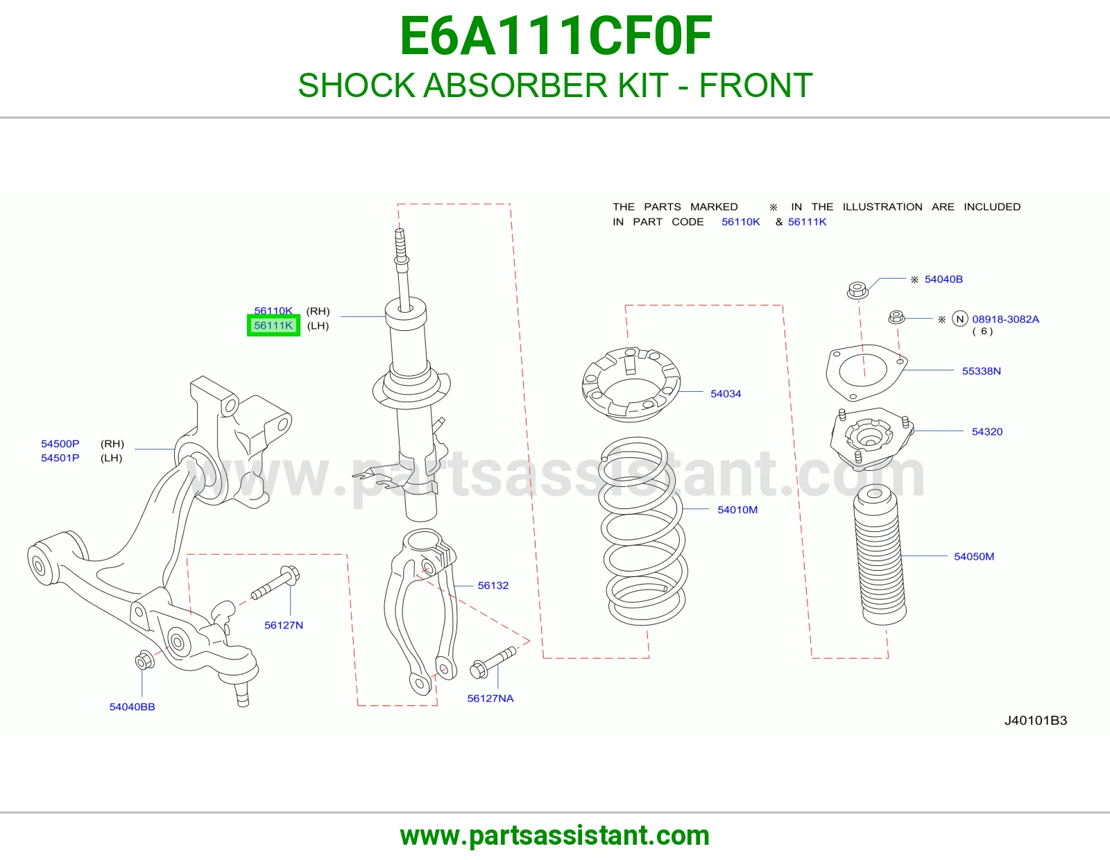 SHOCK ABSORBER KIT - FRONT