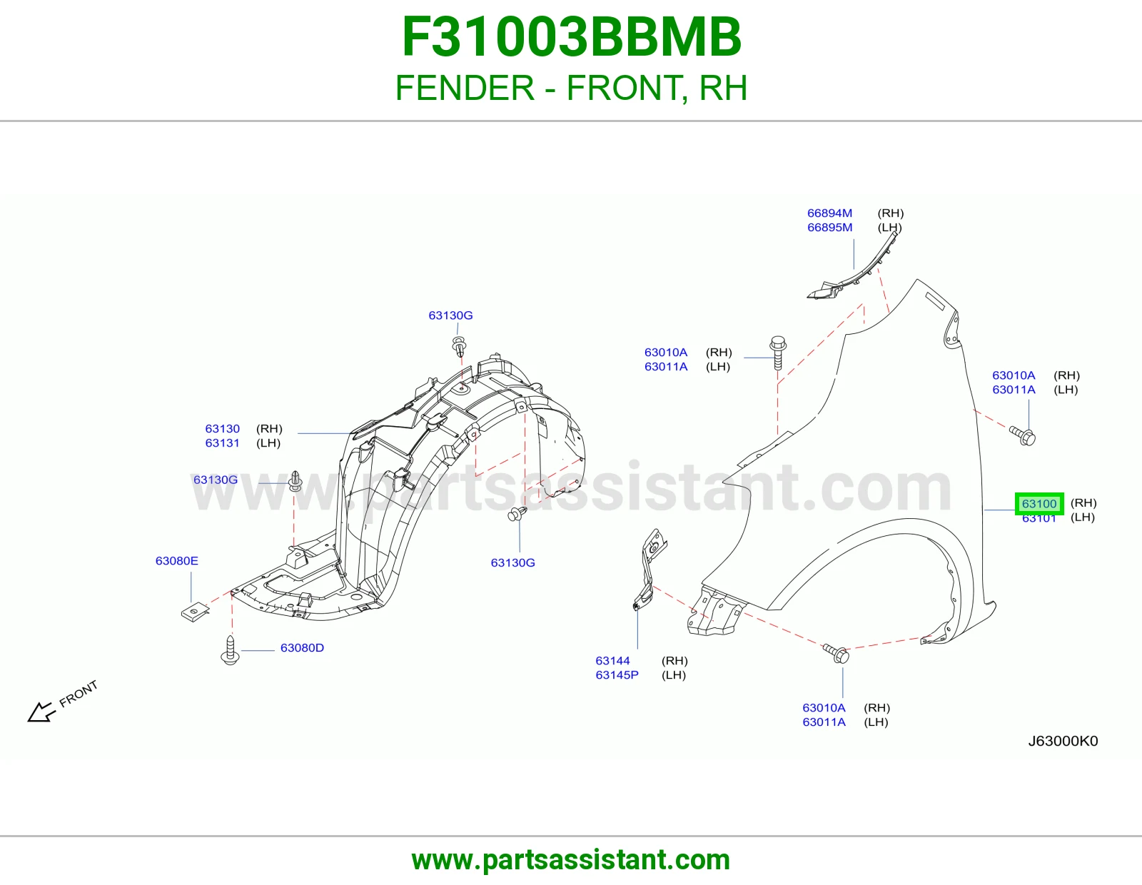 FENDER - FRONT, RH