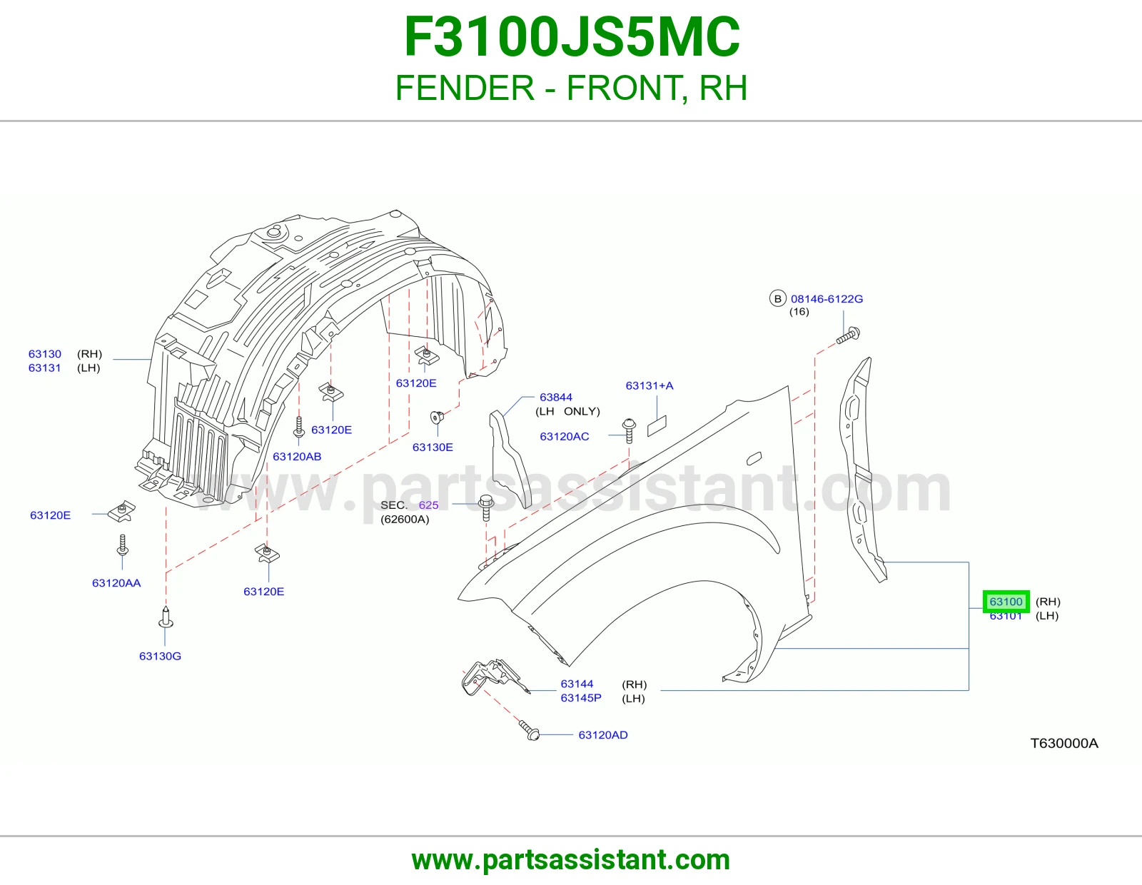 FENDER - FRONT, RH
