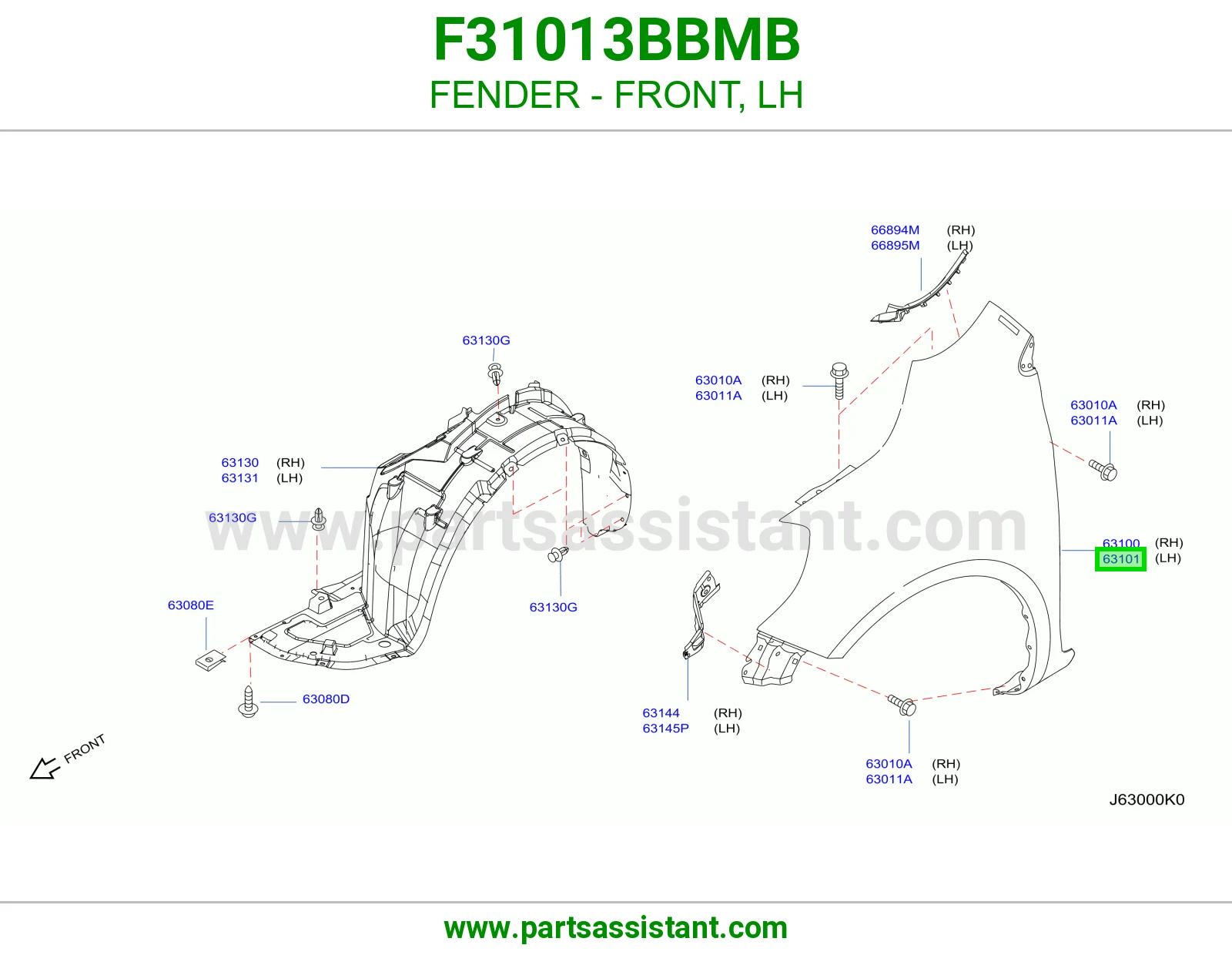 FENDER - FRONT, LH