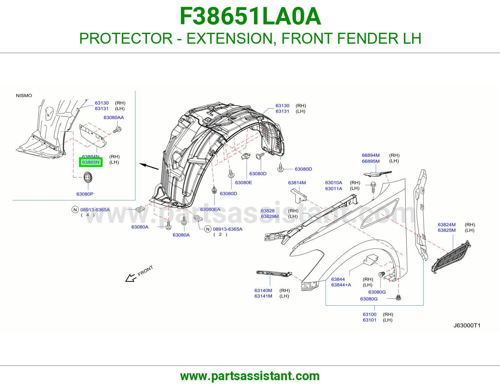 PROTECTOR - EXTENSION, FRONT FENDER LH