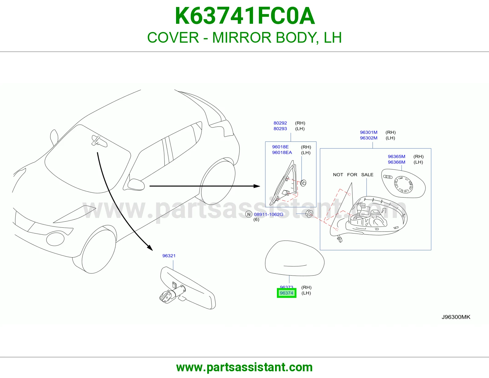 COVER - MIRROR BODY, LH