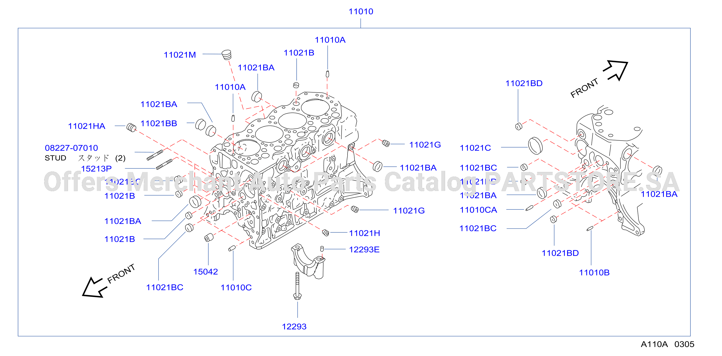Cylinder Block Oil Pan Component Parts