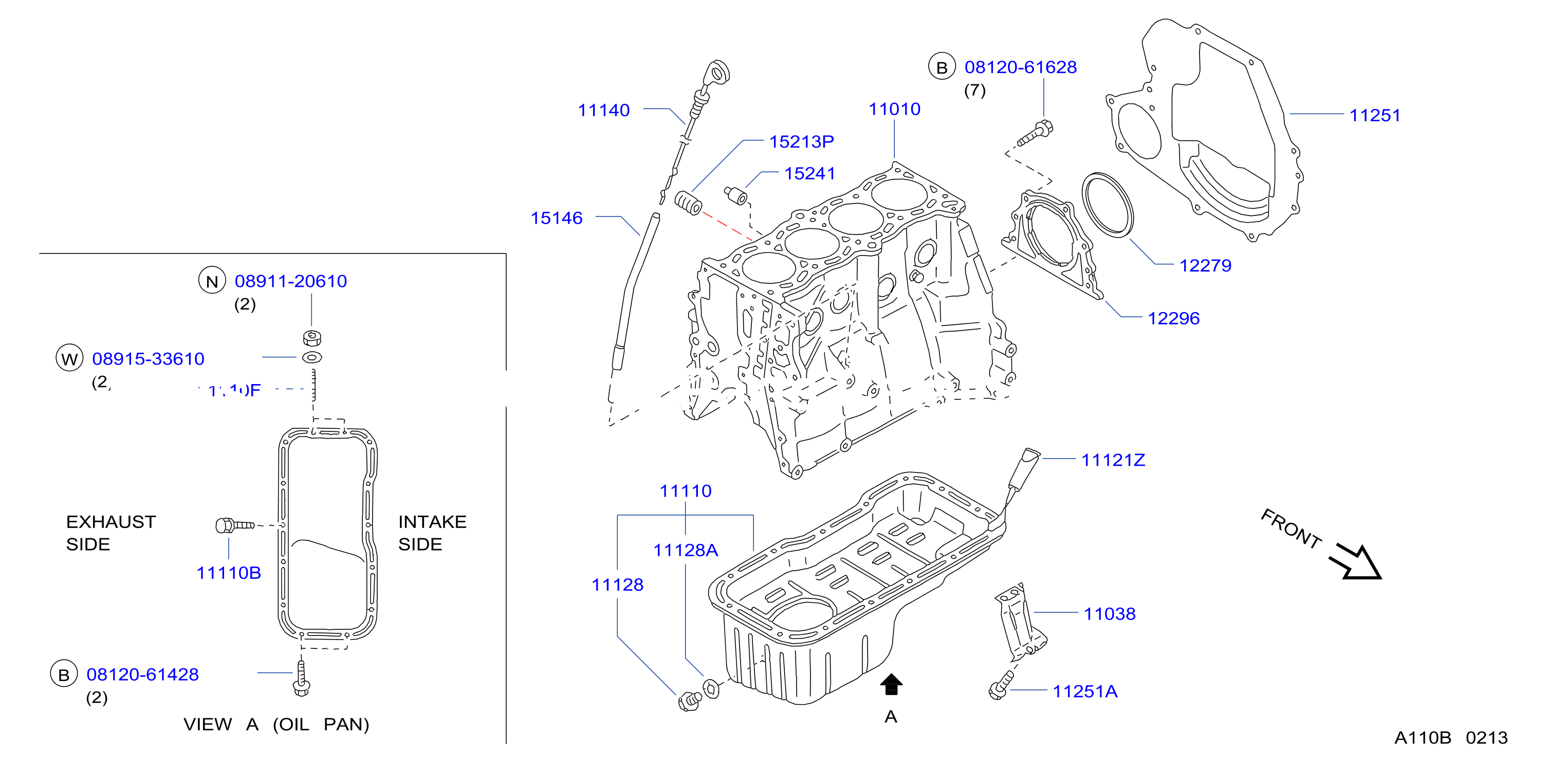 Cylinder Block Oil Pan Fitting Parts
