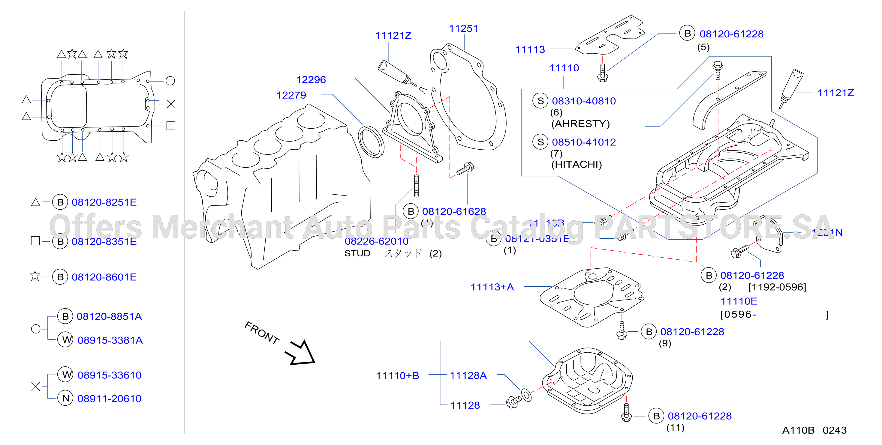 Cylinder Block Oil Pan Oil Pan Fitting Parts