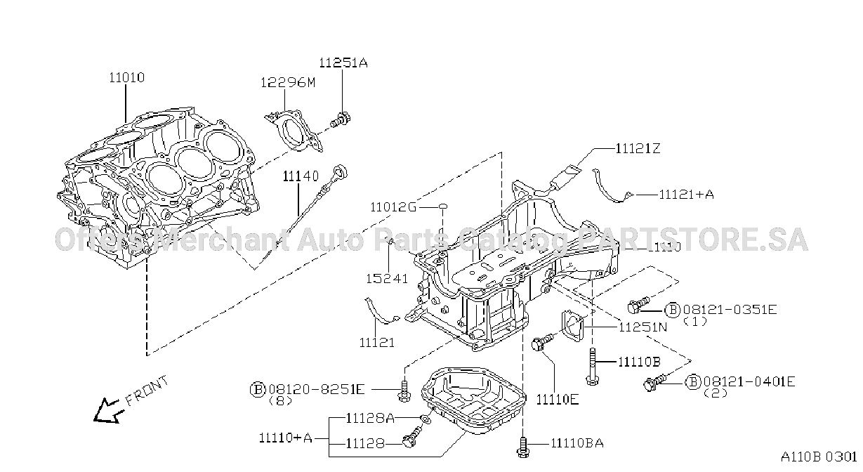 Cylinder Block Oil Pan Assembly Parts