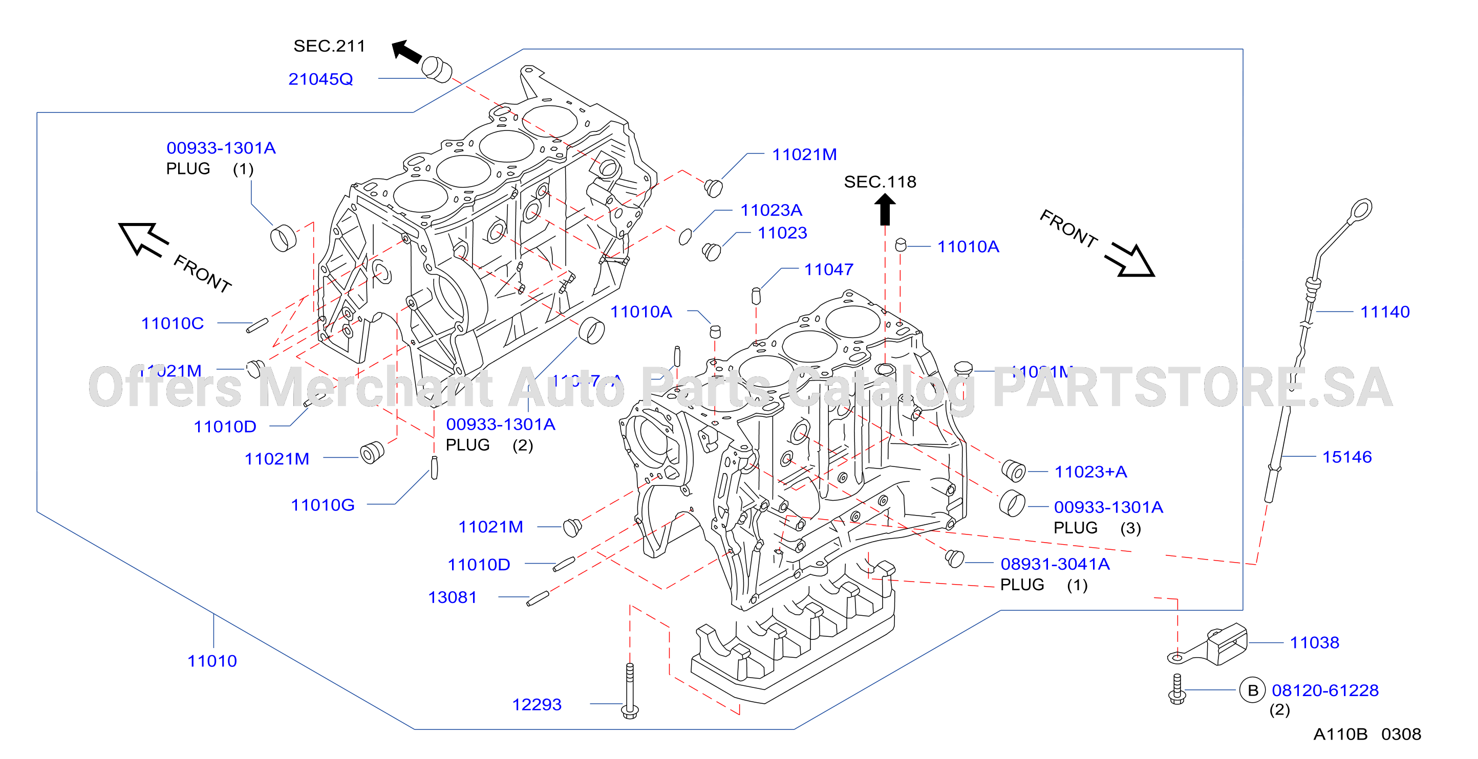Cylinder Block Oil Pan Components