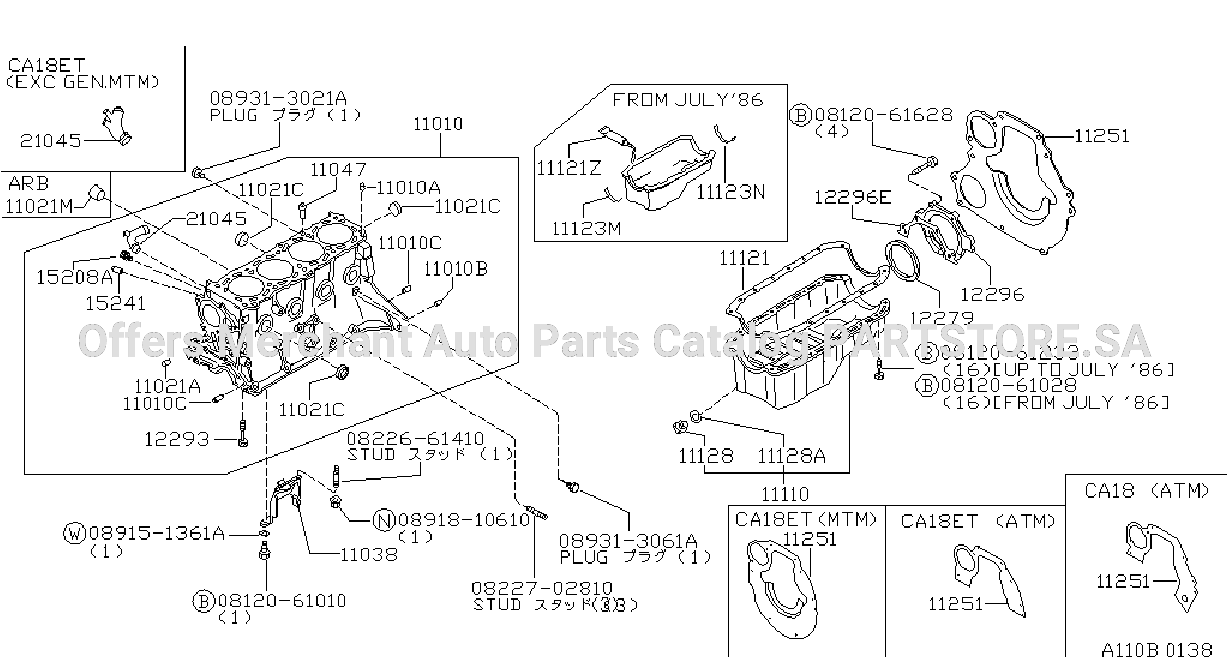 Cylinder Block Oil Pan