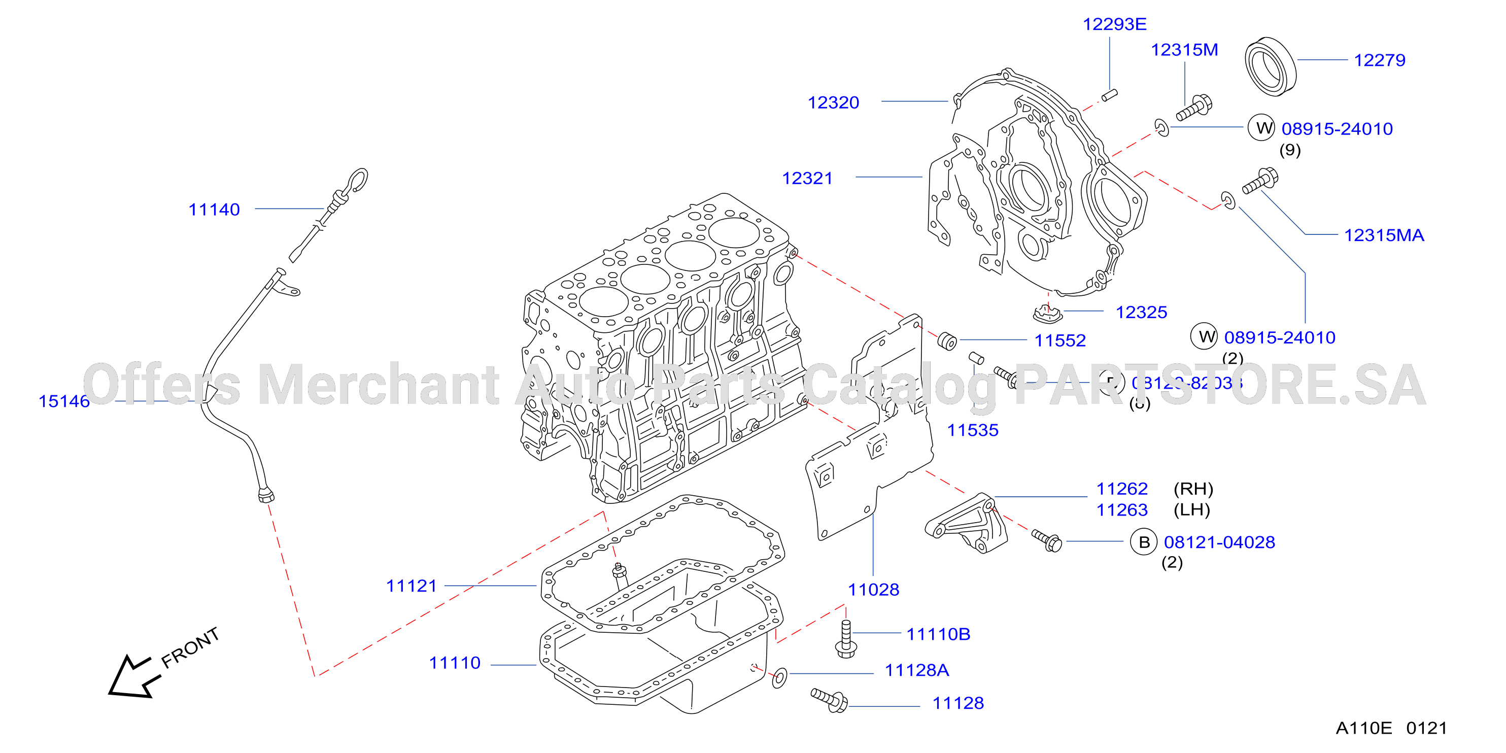 Cylinder Block Oil Pan Assy Fitting Parts
