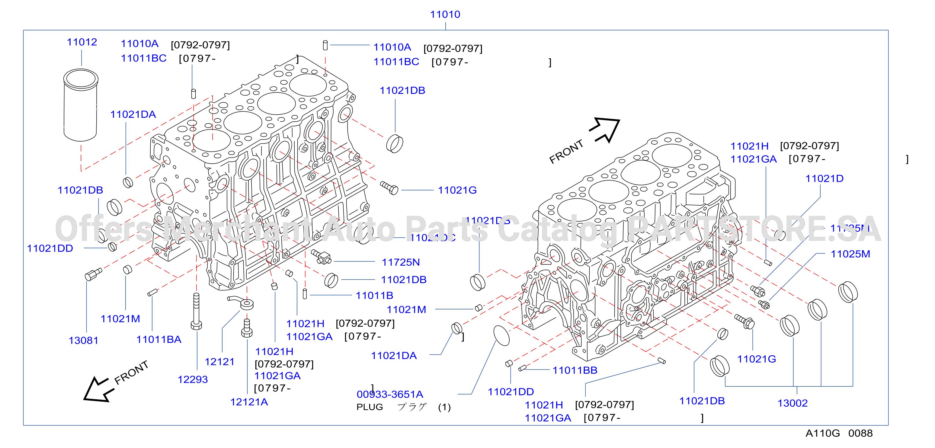 Cylinder Block Oil Pan Component Parts