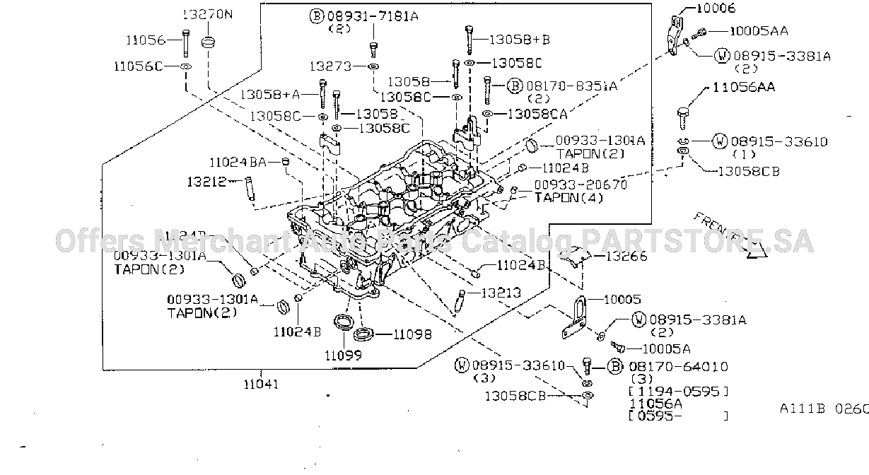 Cylinder Head Rocker Cover Assy Fitting Parts