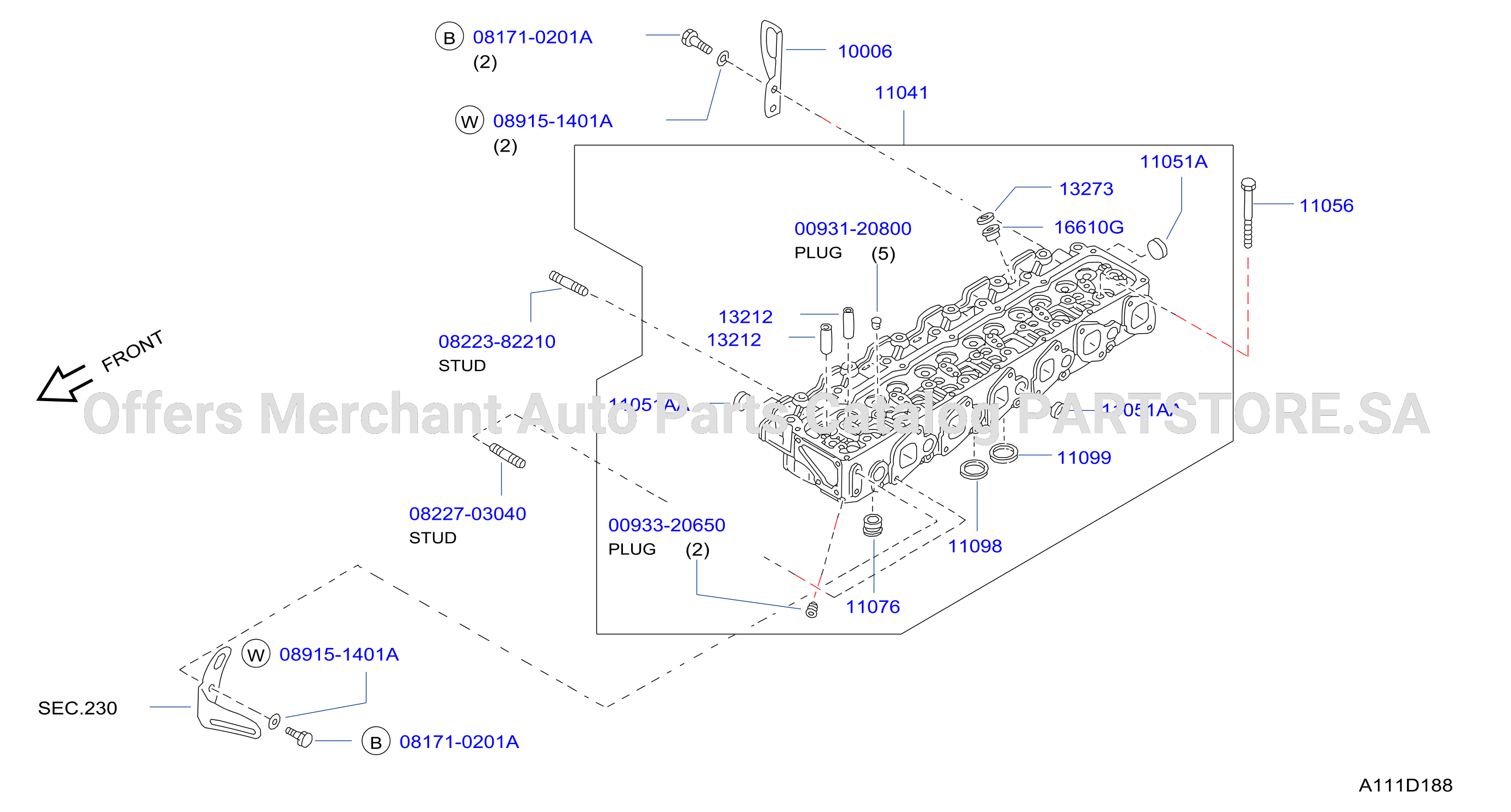 Cylinder Head Rocker Cover Assy Component Parts