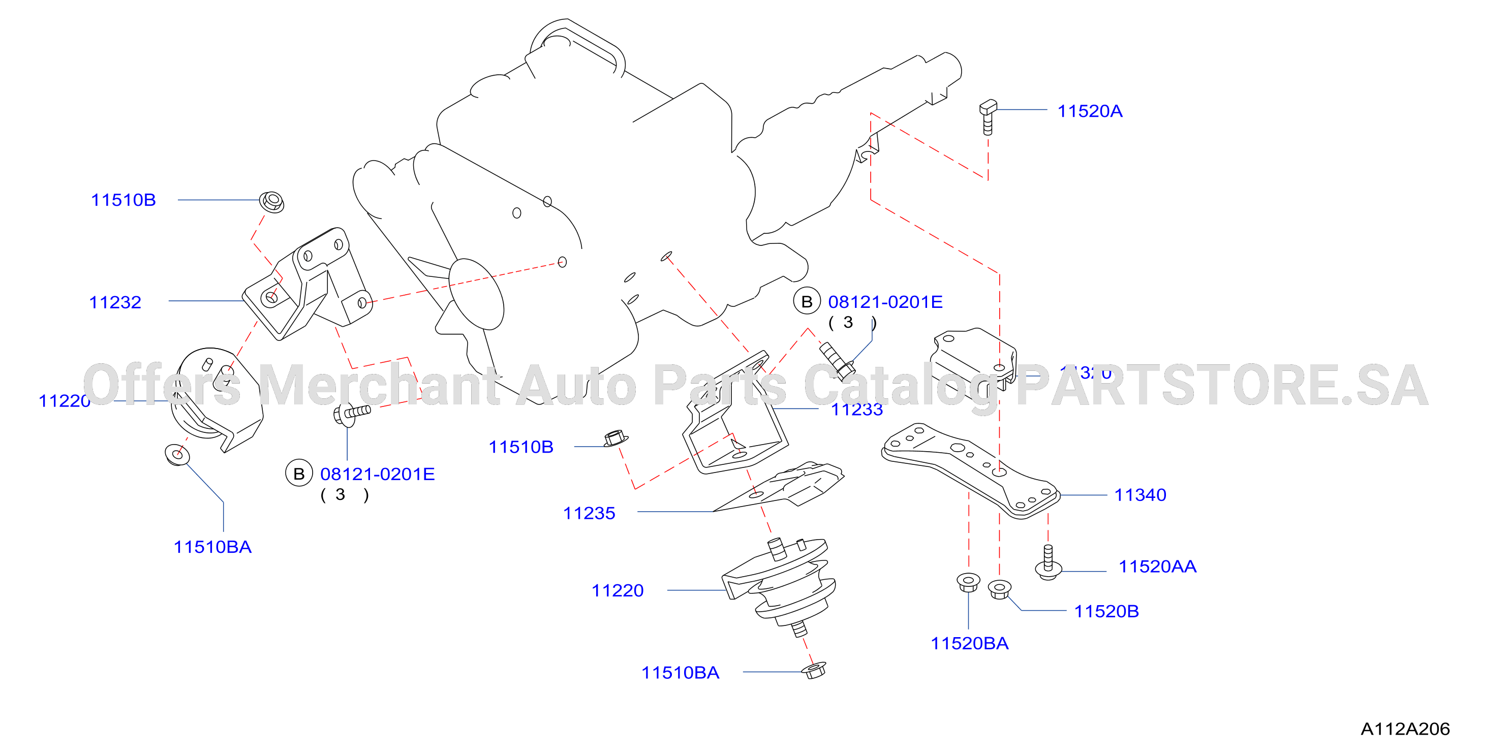 Engine Transmission Mounting Vg30S Mt