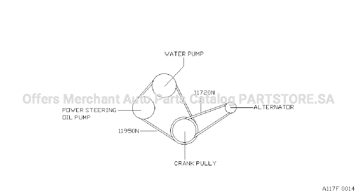 Fan Compressor Power Steering Belt