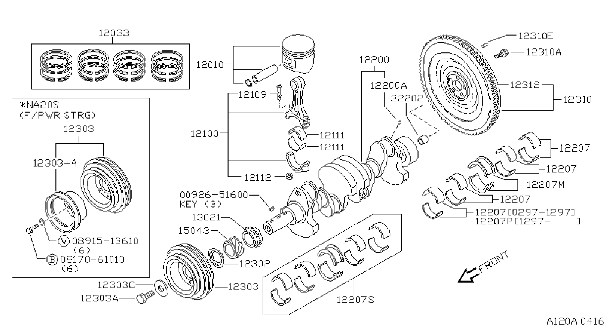 Piston Crankshaft Flywheel Illustration
