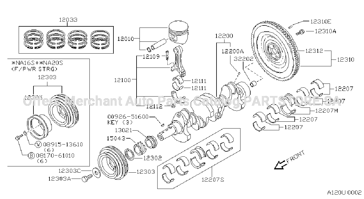 Piston Crankshaft Flywheel Illustration