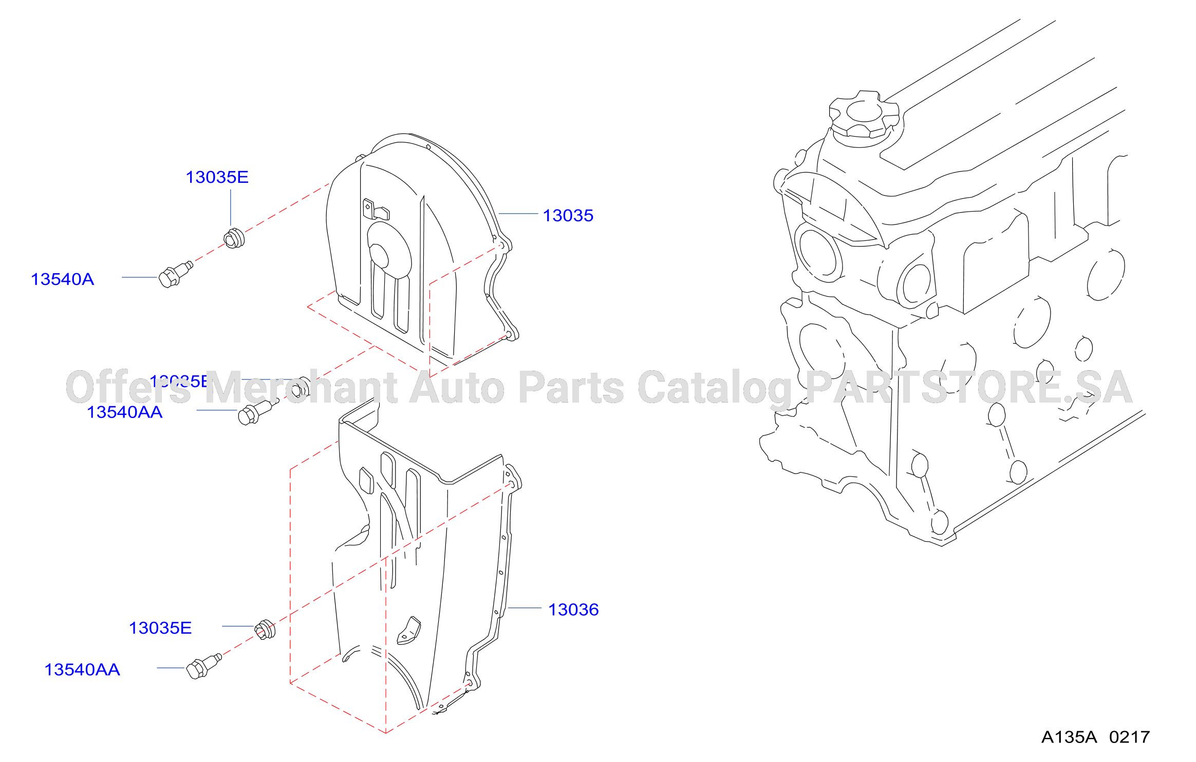 Front Cover Vacuum Pump Fitting