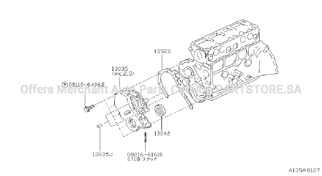 Front Cover Vacuum Pump Fitting