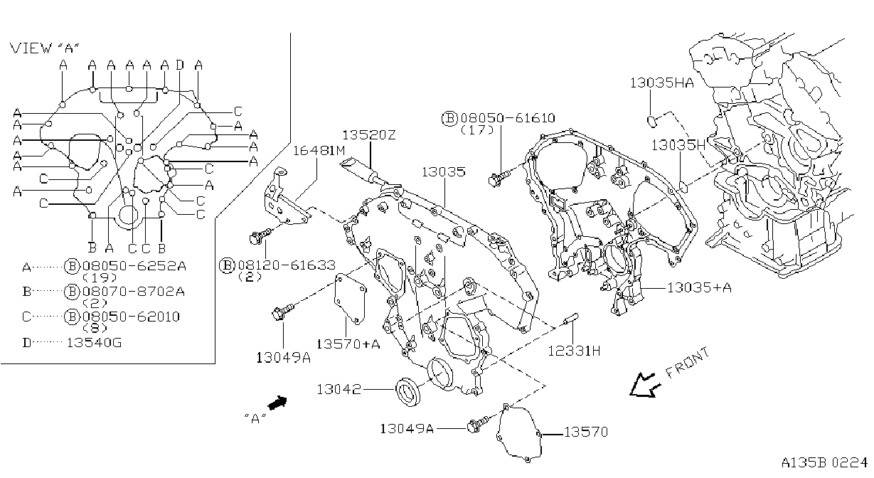 Front Cover Vacuum Pump Fitting