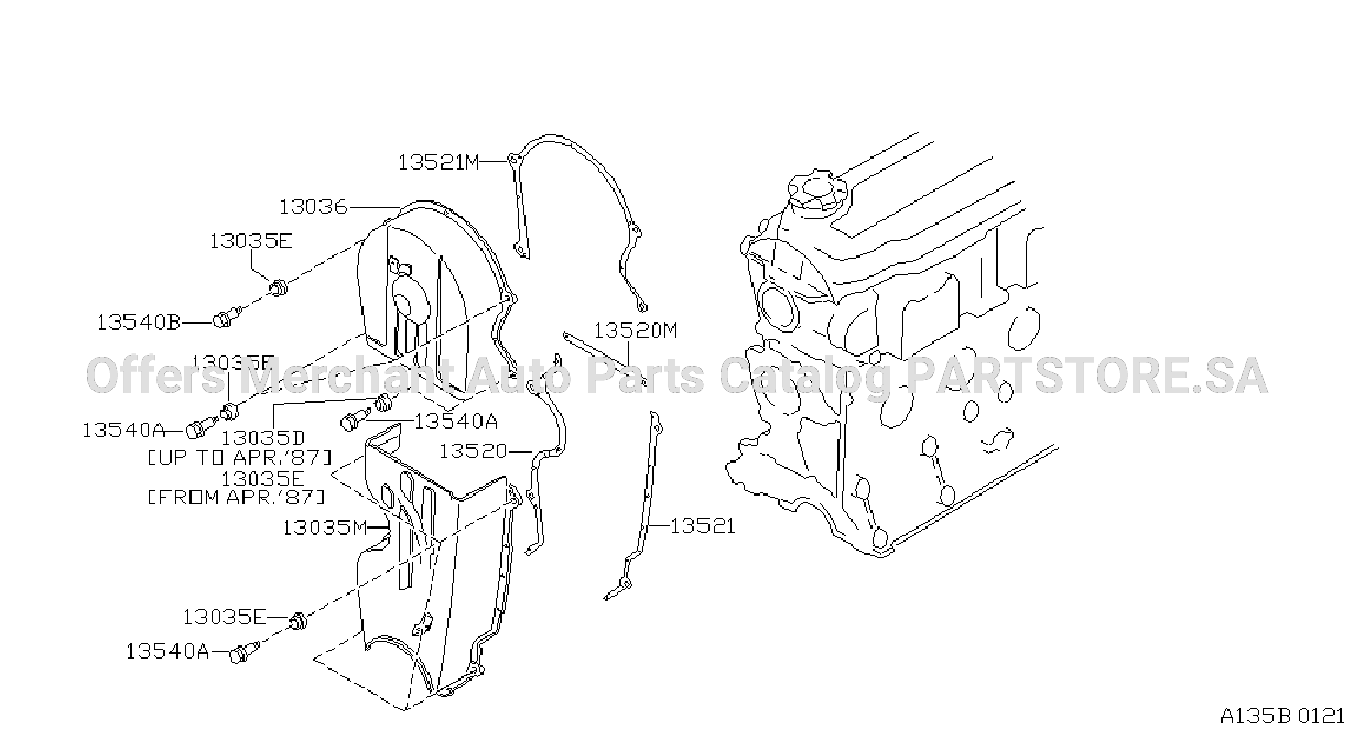Front Cover Vacuum Pump Fitting