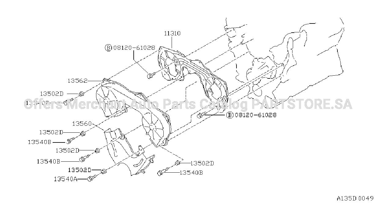 Front Cover Vacuum Pump Fitting