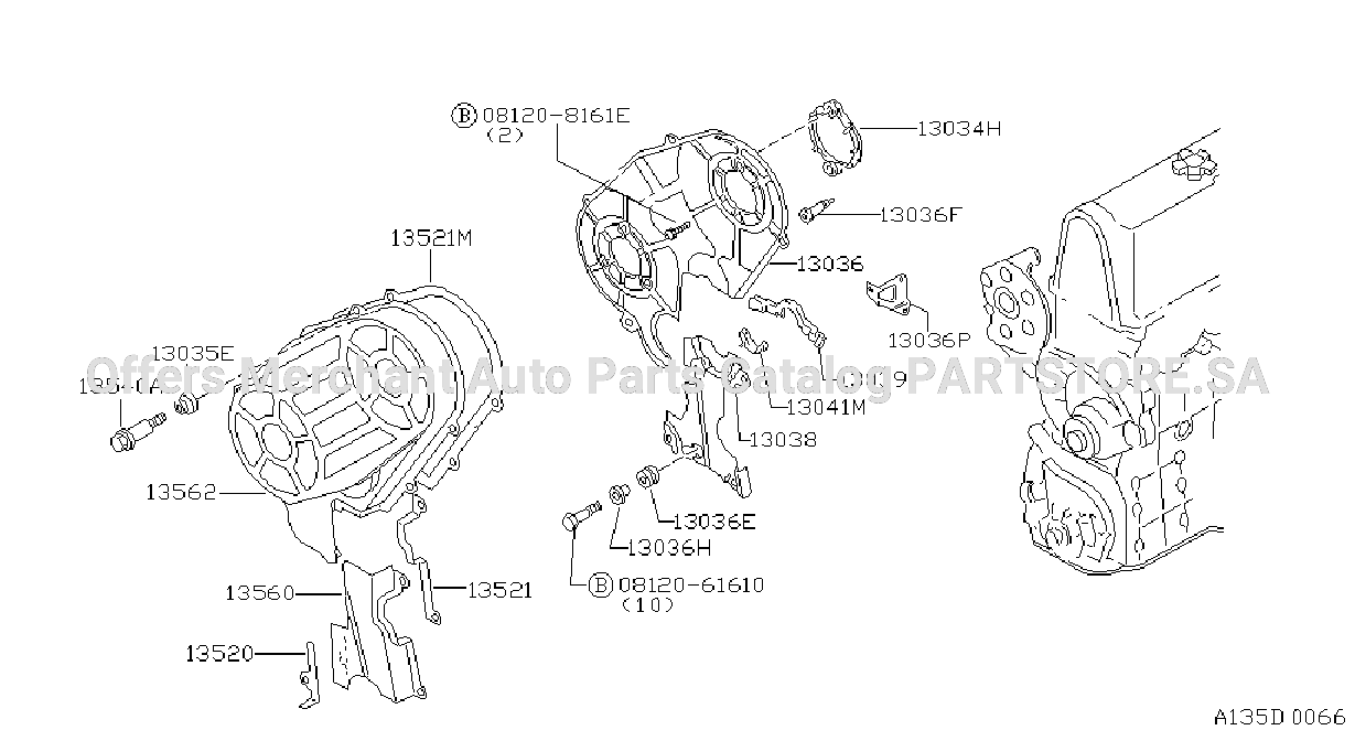 Front Cover Vacuum Pump Fitting