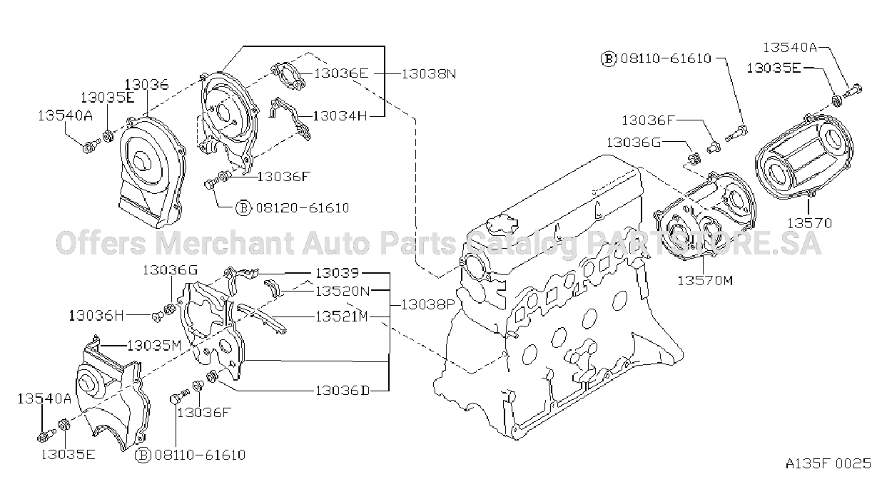 Front Cover Vacuum Pump Fitting