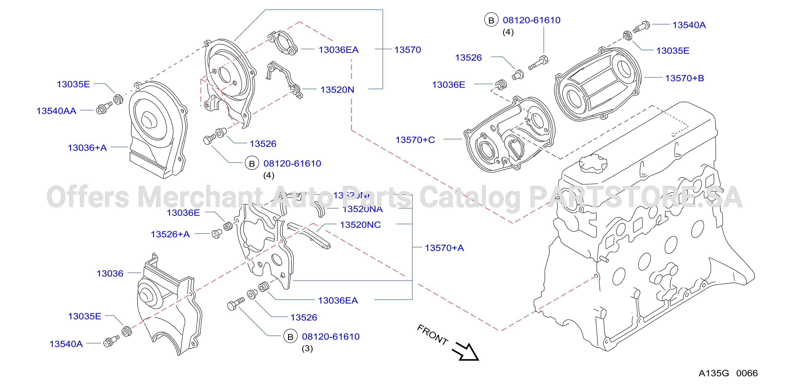 Front Cover Vacuum Pump Fitting