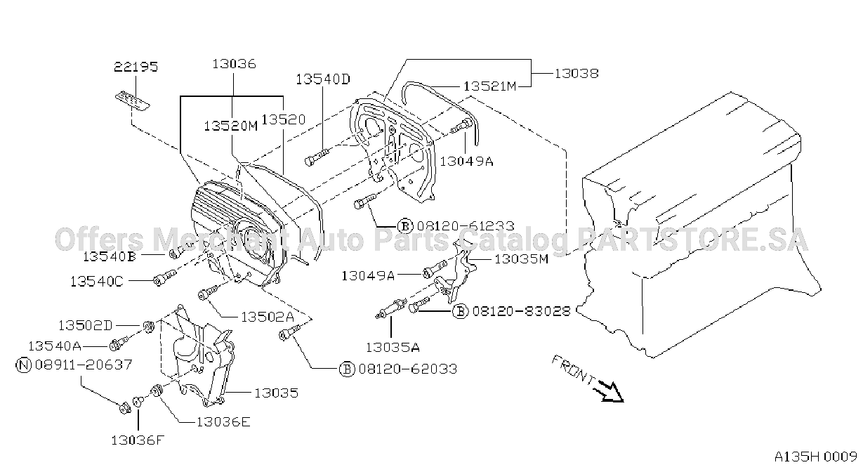 Front Cover Vacuum Pump Fitting