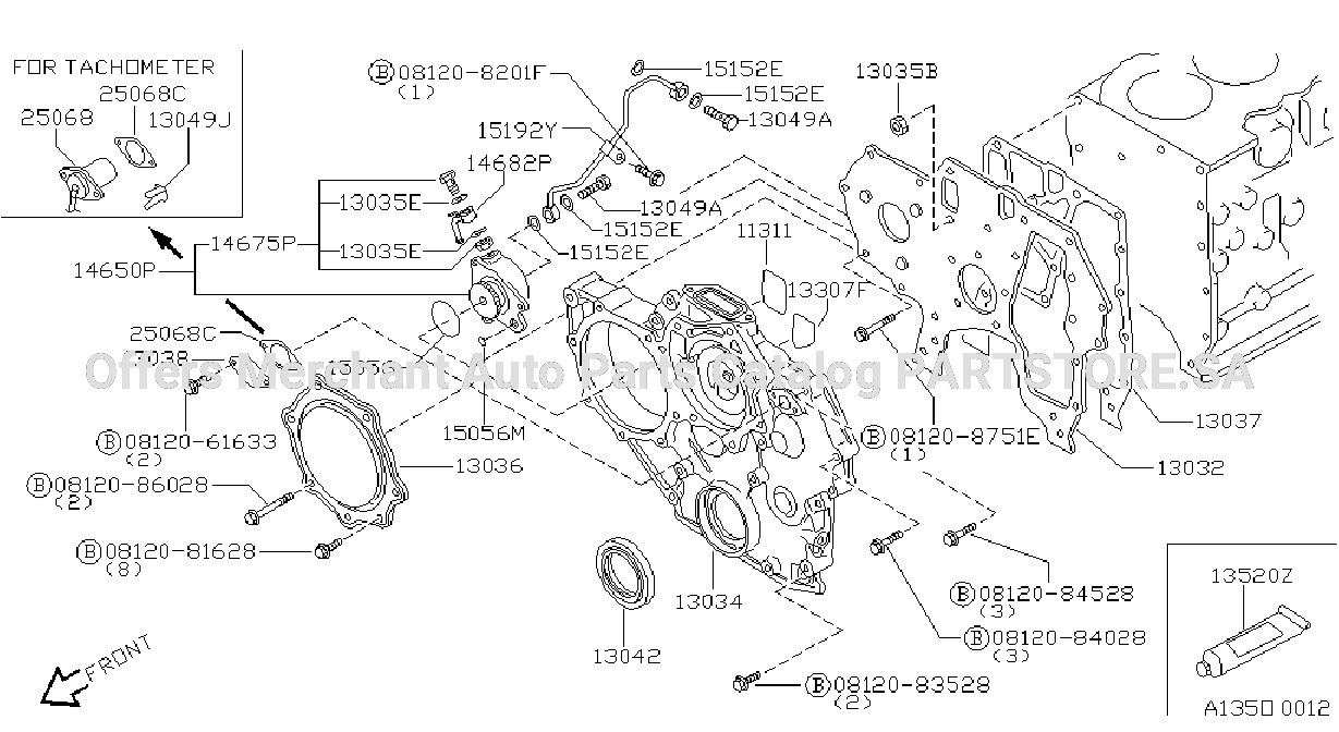 Front Cover Vacuum Pump Fitting