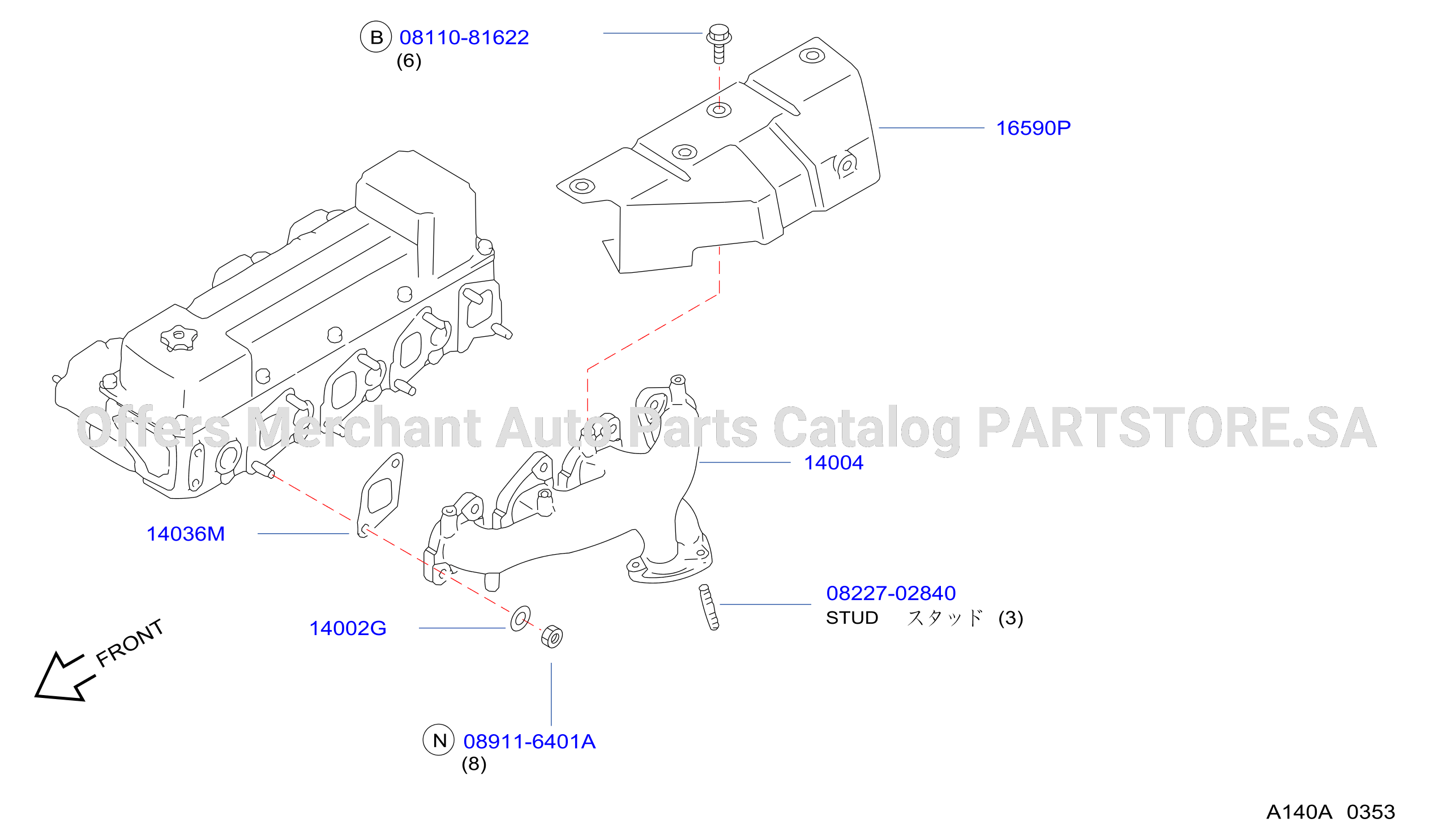 Manifold Exhaust Parts