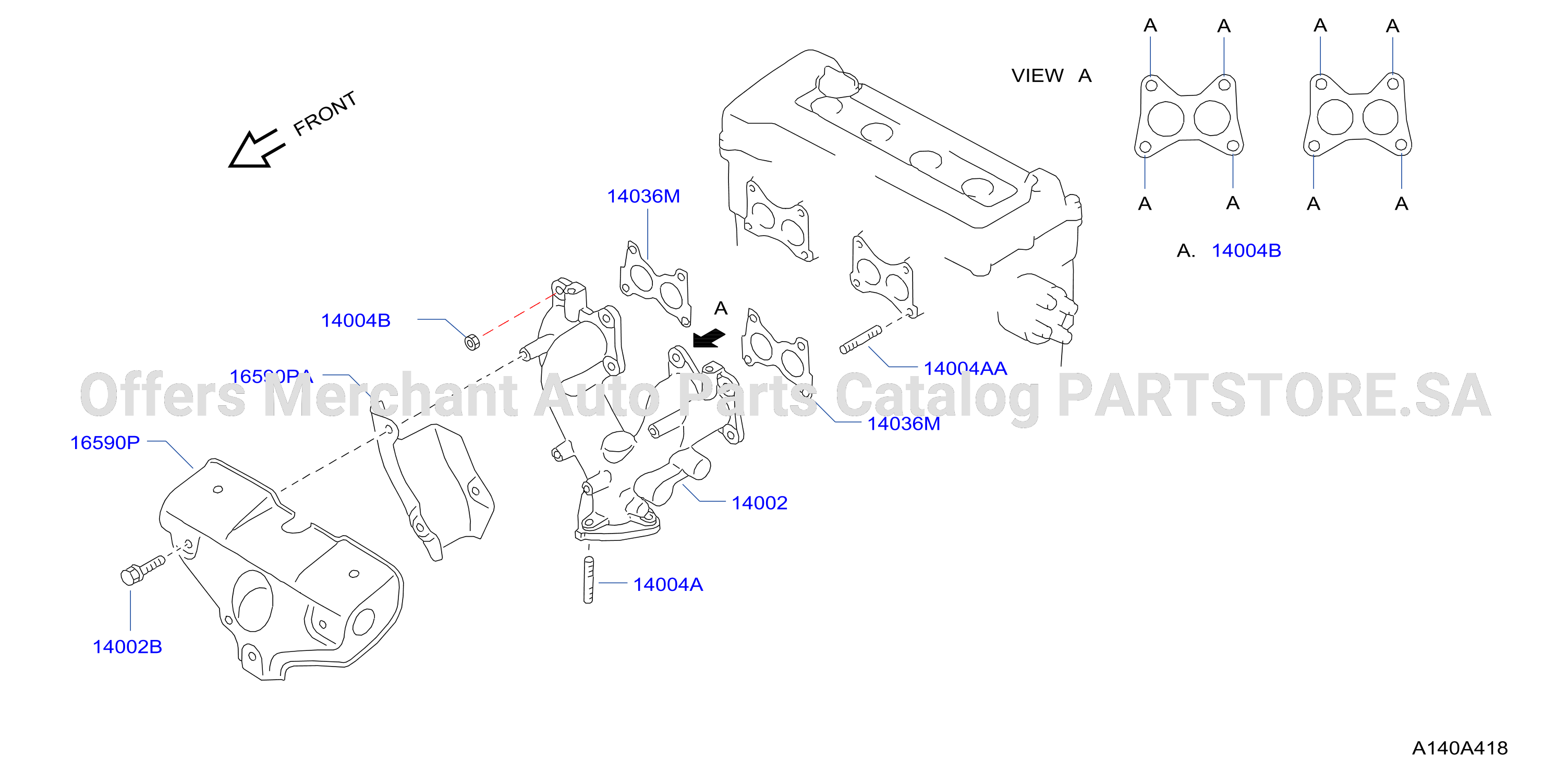 Manifold Exhaust Parts