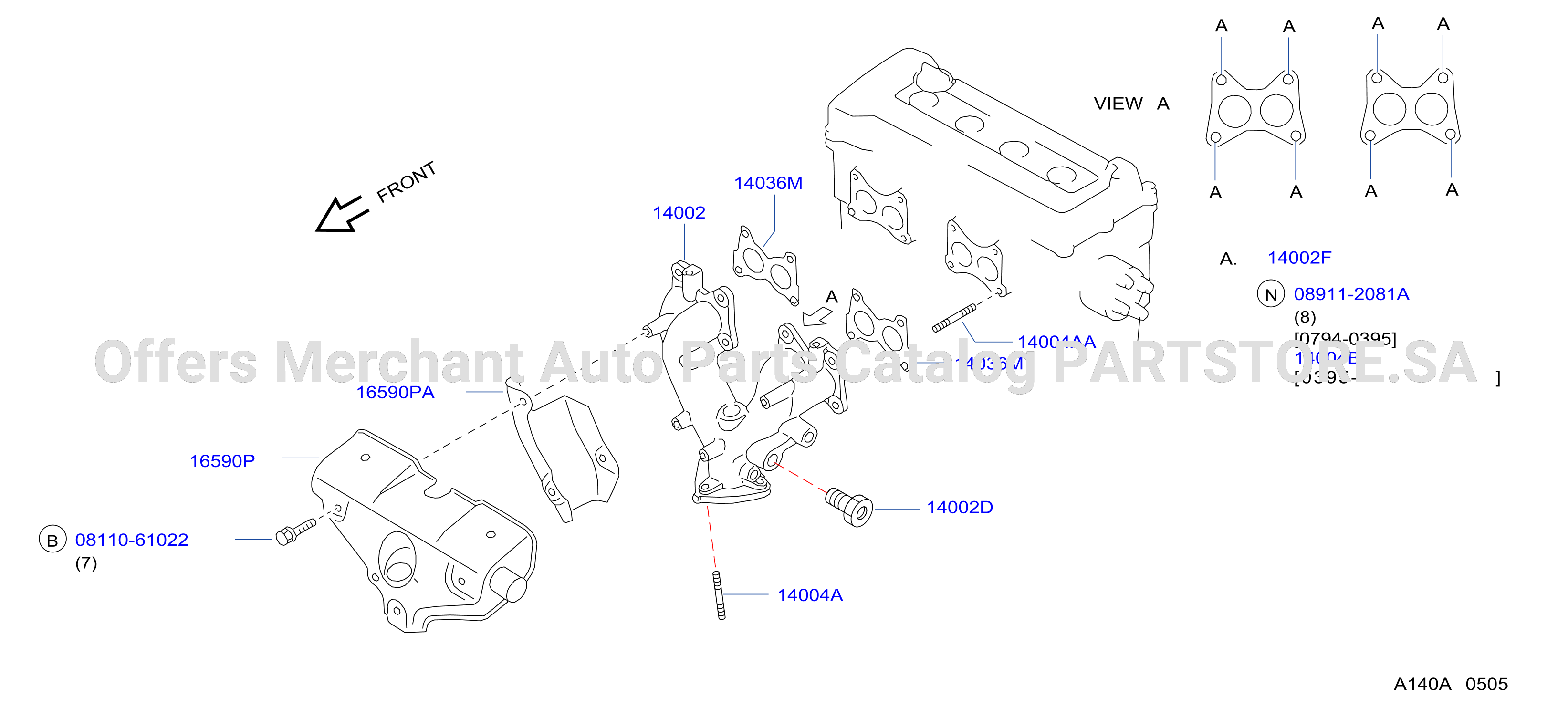 Manifold Exhaust Parts