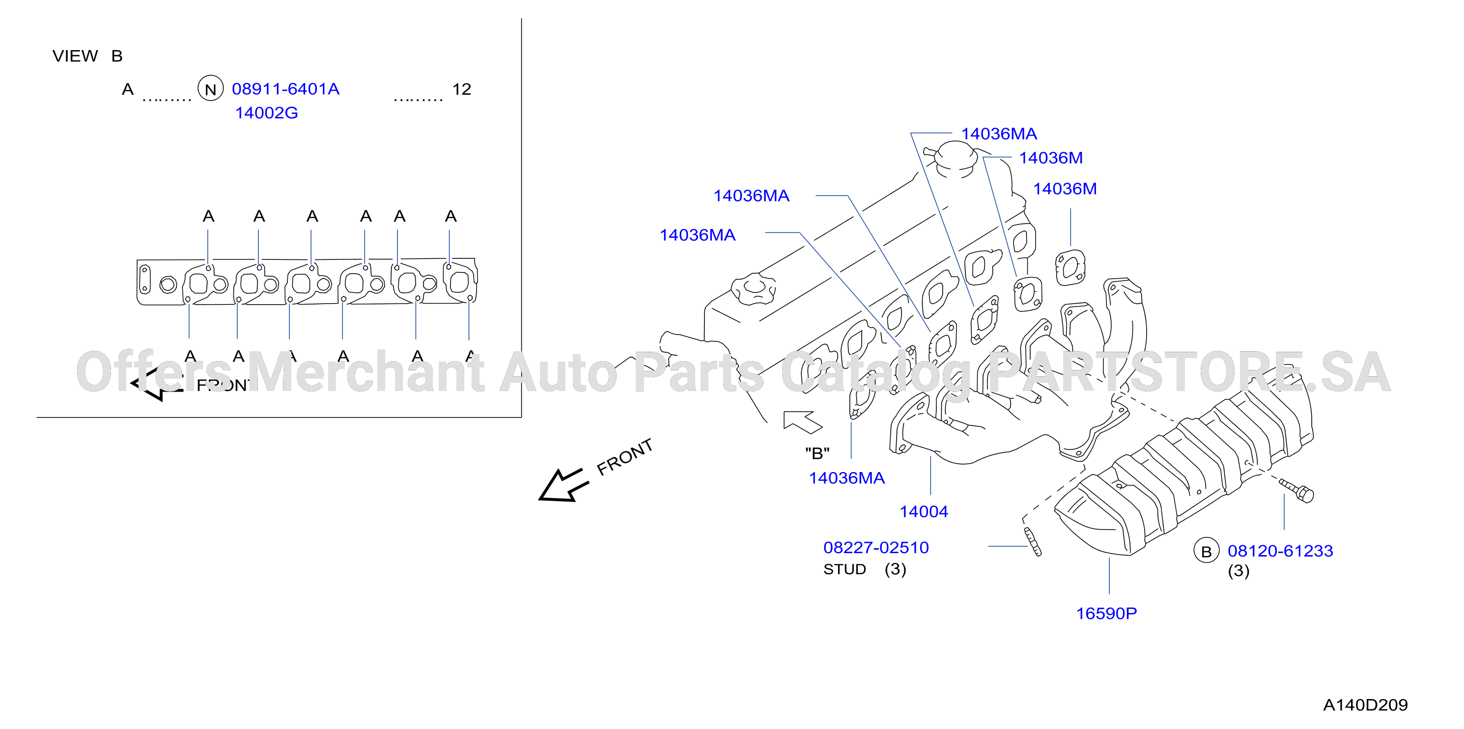 Manifold Exhaust Parts