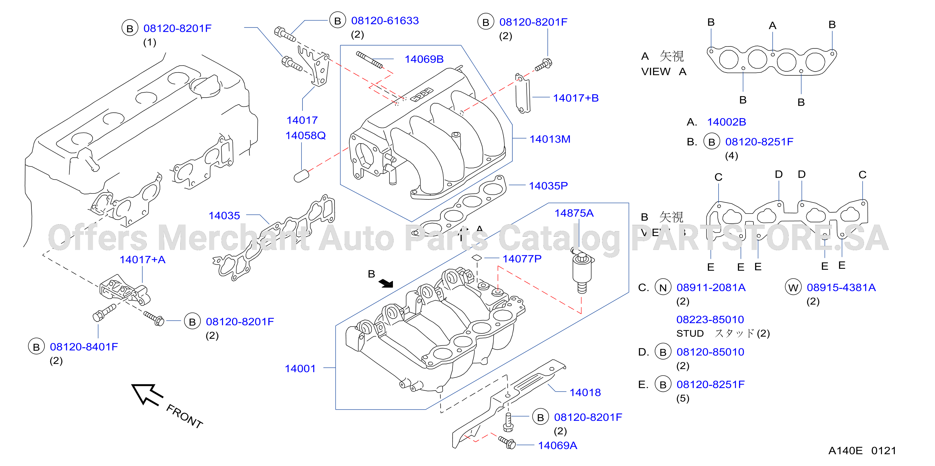 Manifold Intake Parts