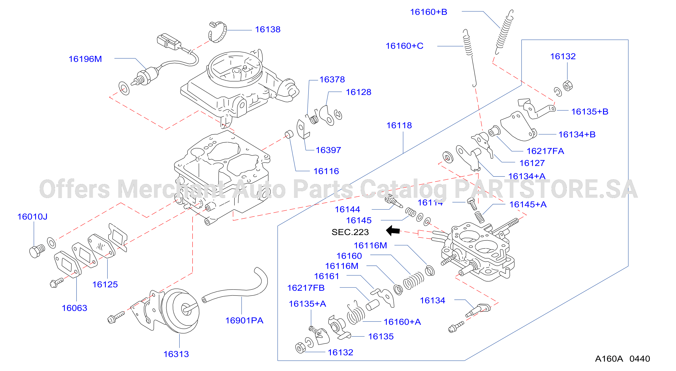 Carburetor Throttle Chamber Components