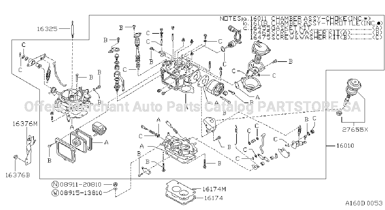 Carburetor Assembly Fitting Parts