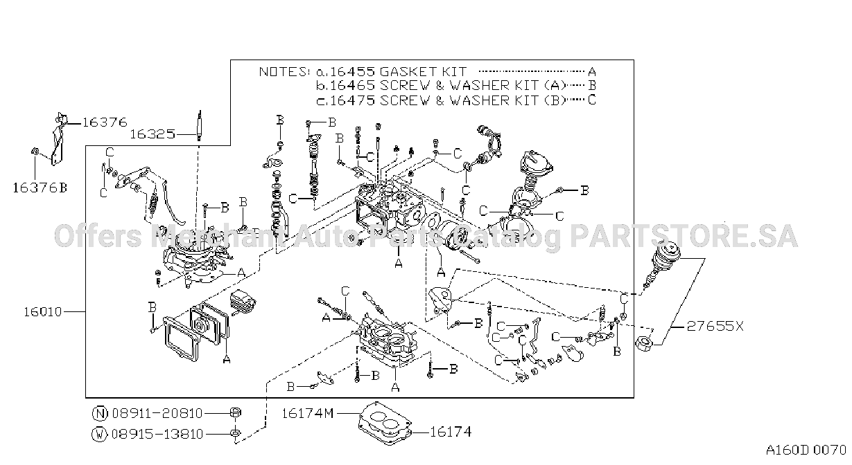 Carburetor Assy And Screw Kit