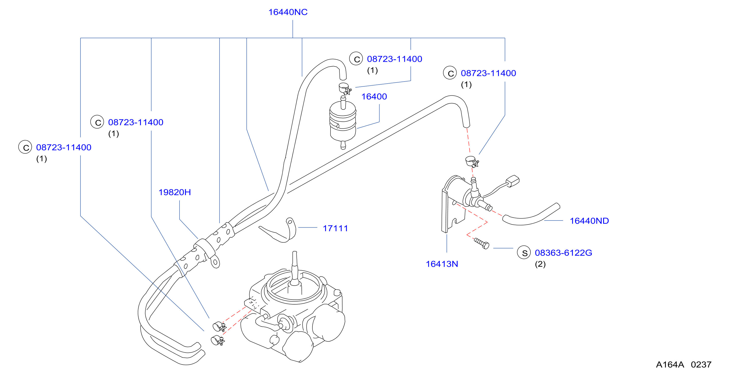 Fuel Strainer Fuel Hose