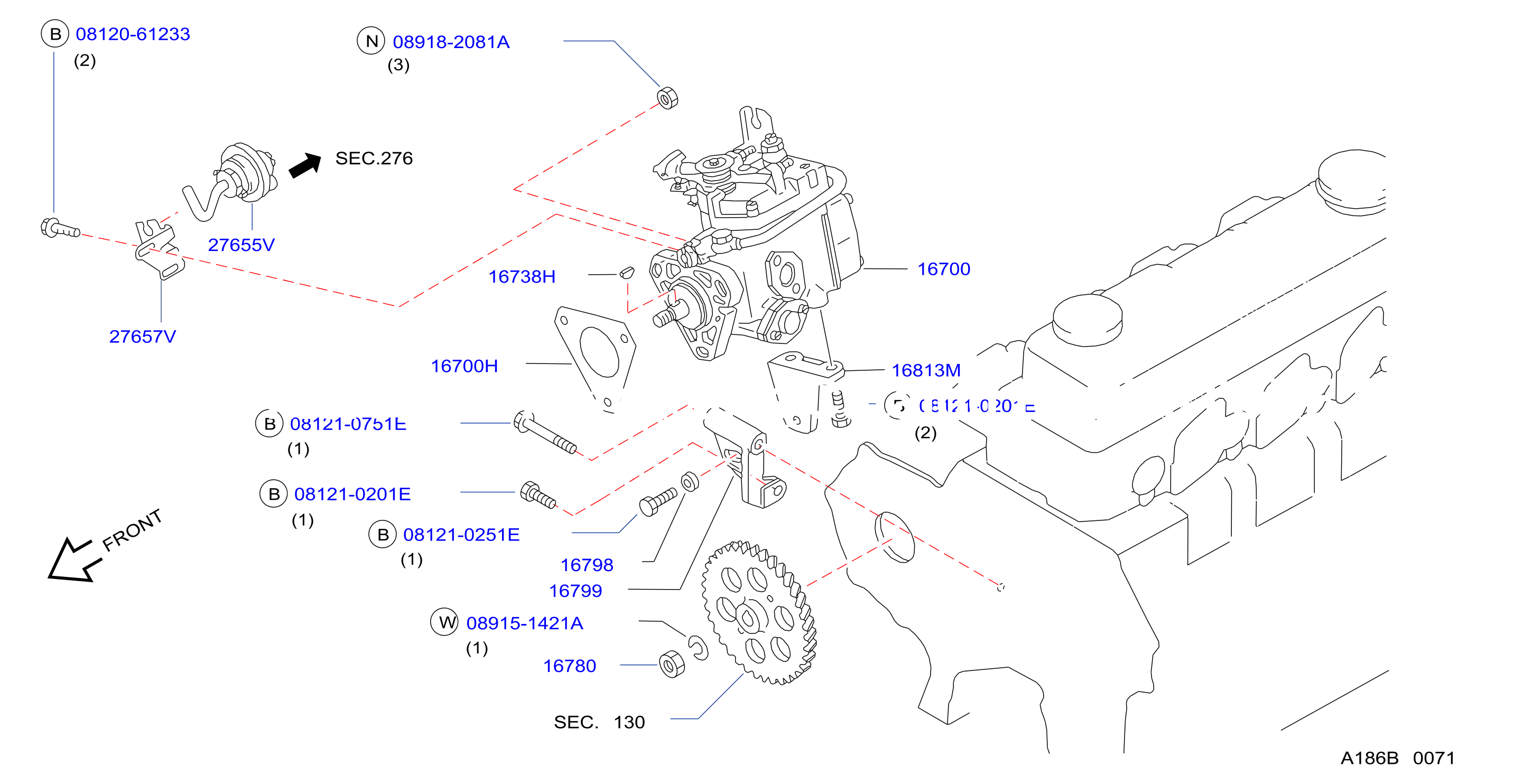 Fuel Injection Pump Assy Fitting Parts
