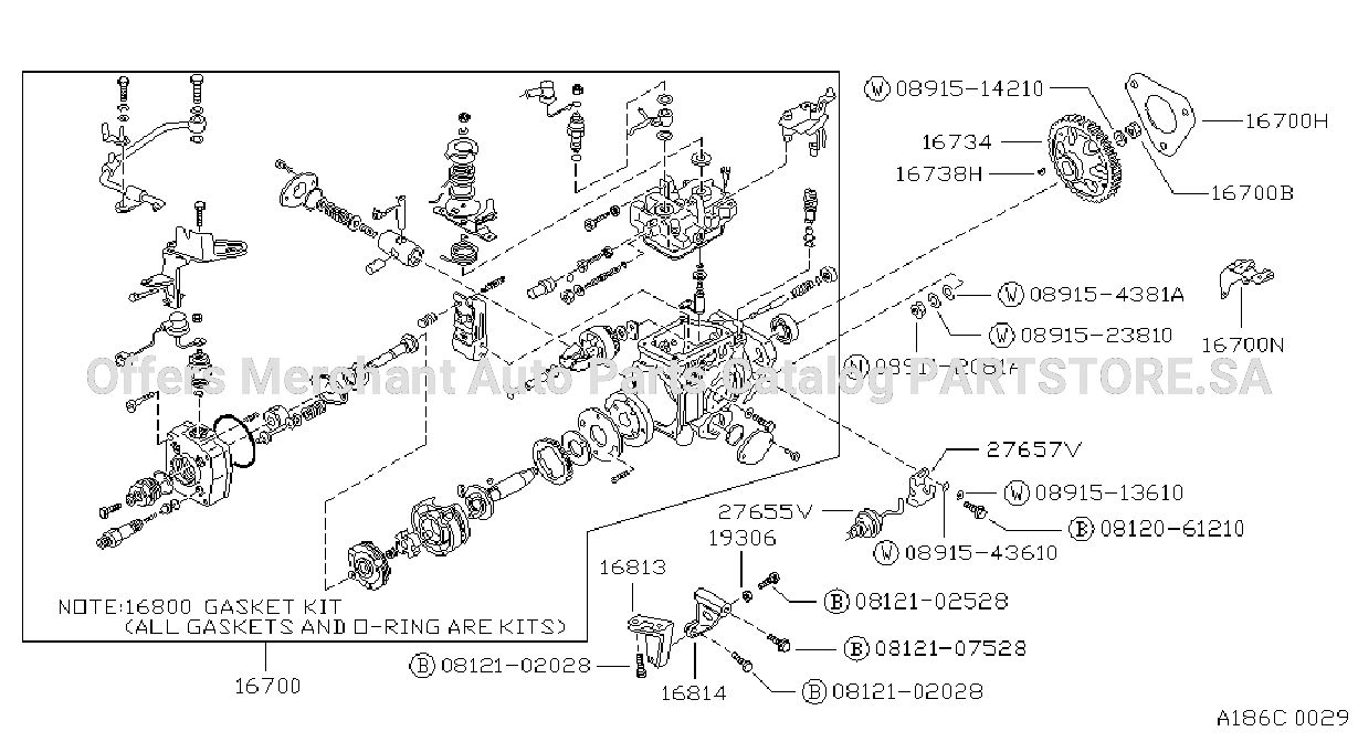 Fuel Injection Pump Assembly Fitting Parts