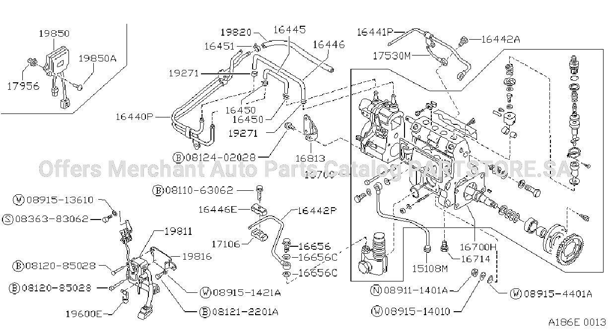 Fuel Injection Pump Assembly Fitting Parts