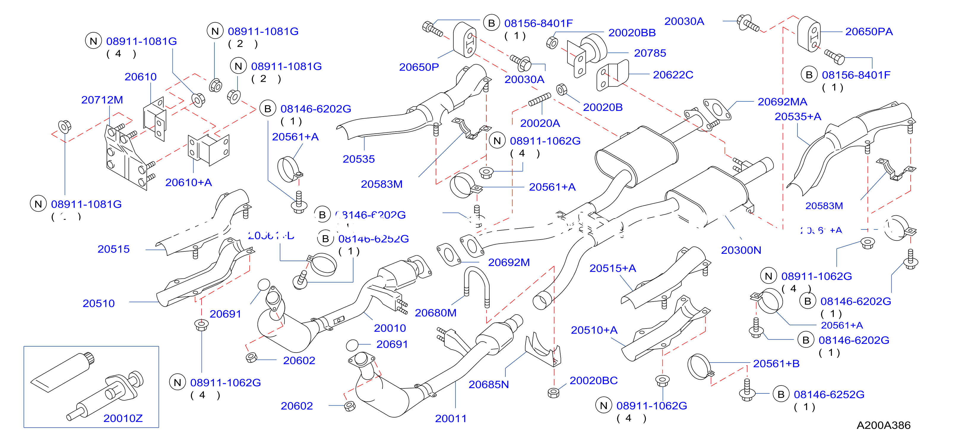 Exhaust Tube Muffler Front