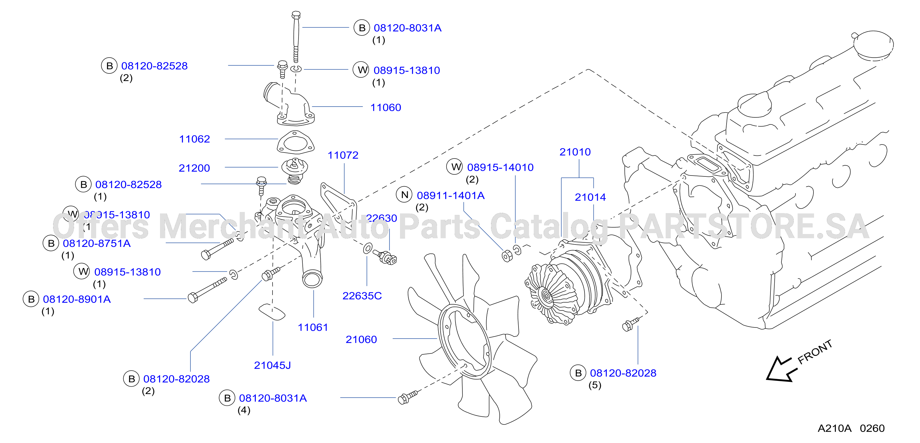 Water Pump Cooling Fan Thermostat
