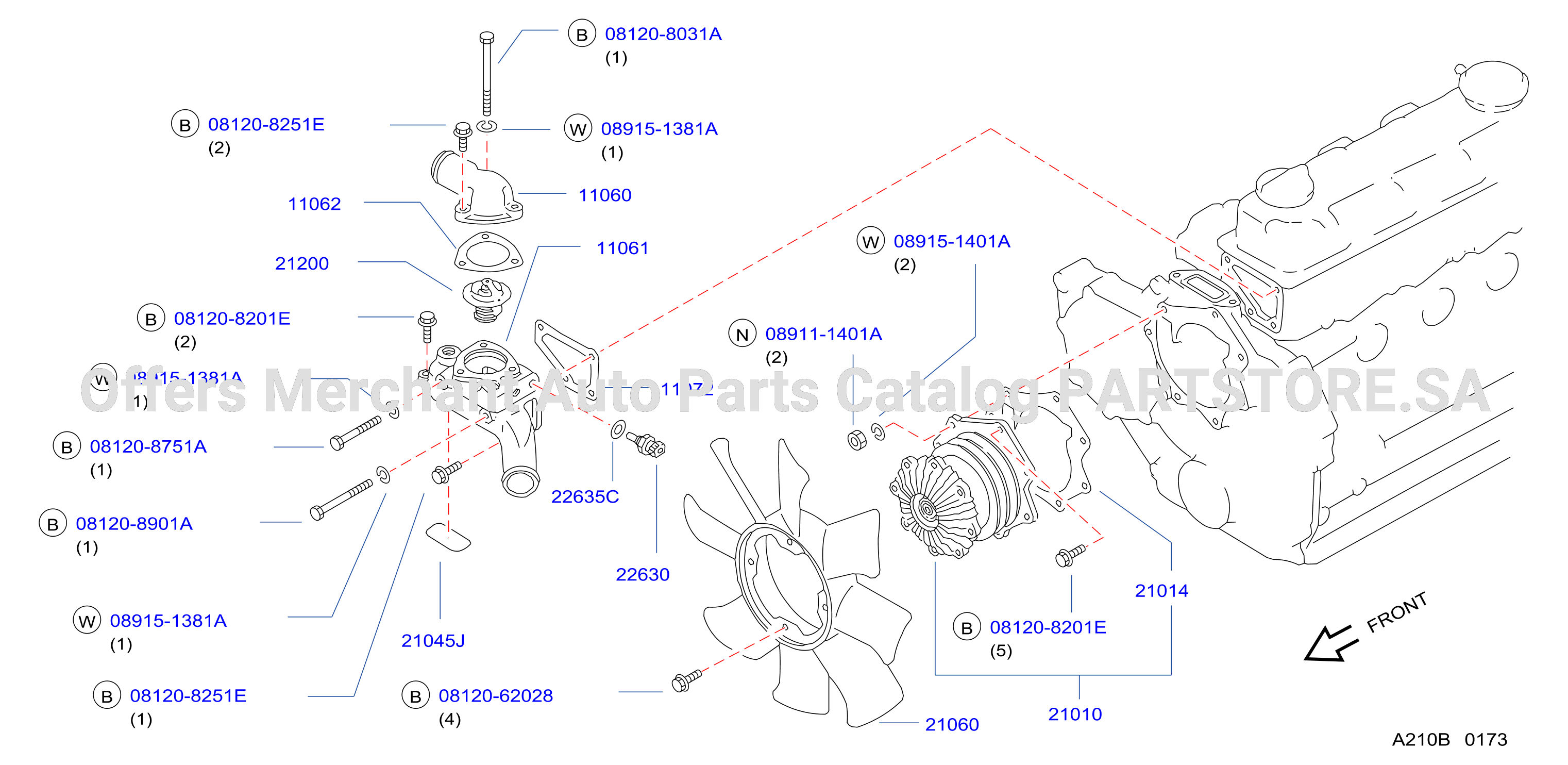 Water Pump Cooling Fan Thermostat